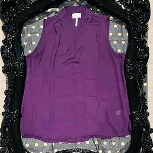 🟢 Laundry by Shelli Segal Plum Sleeveless blouse [FINAL PRICE] PRICED TO SELL